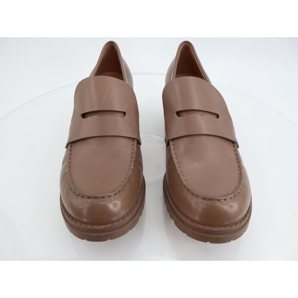 Cole Haan Camea Lug Penny Loafer SZ 11B Brown Leather Chunky Heel Slip On W28814 - Picture 4 of 13